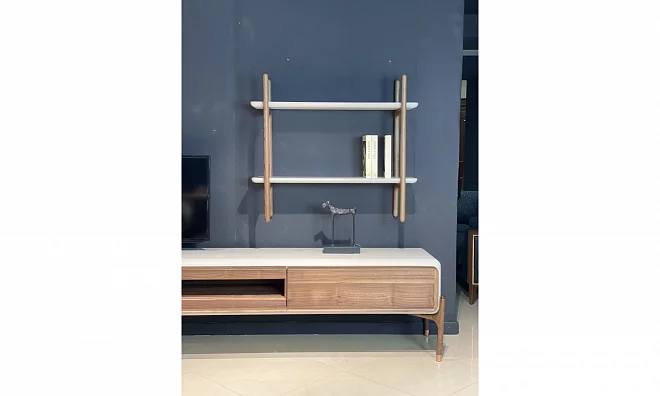 Тумба ТВ (SET)+ 2 навесные полки Homage Diamond 434235