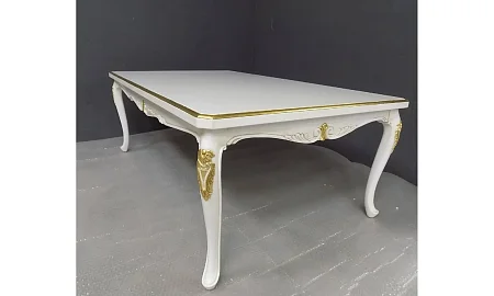 Vaccari Cav.Giovanni Гостиная: Витрина -2Шт, Тумба Тв, Ж. Столик Bianco Antico/Oro