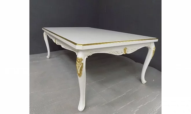 Vaccari Cav.Giovanni Гостиная: Витрина -2Шт, Тумба Тв, Ж. Столик Bianco Antico/Oro BV5083+5081+5090