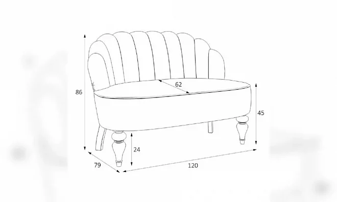 Диван Kreind Шелли M17-B-B18 M17-B-B18